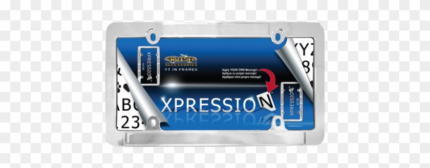 Xpression License Plate Frame Chrome - Compact Cassette Clipart #4296777