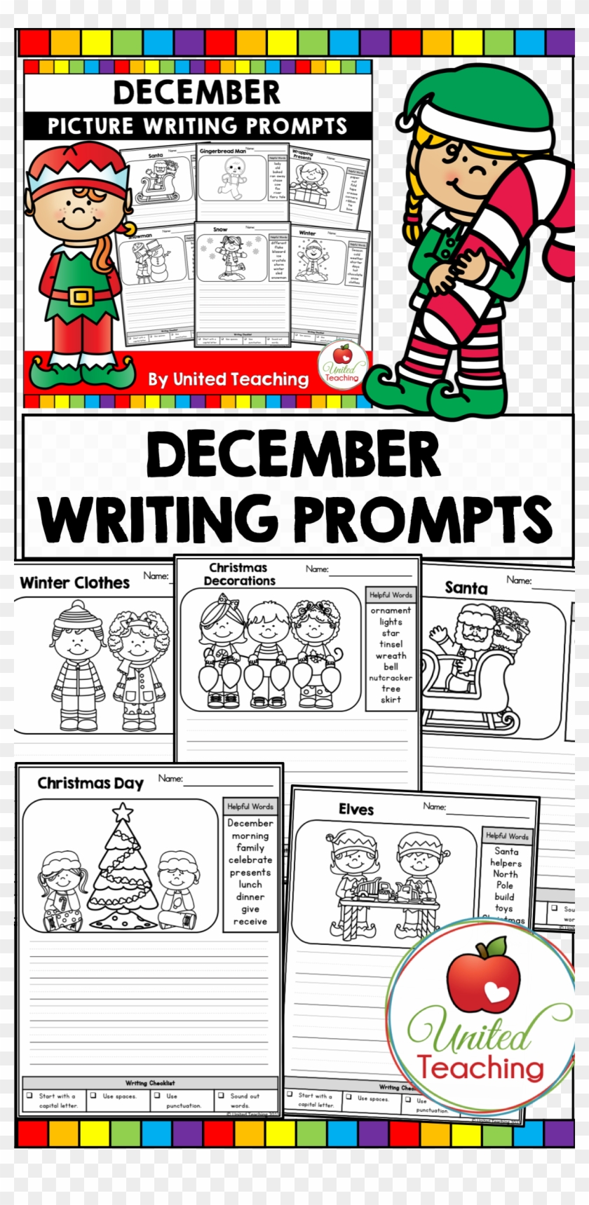 Drawing Promt Christmas - Cartoon Clipart