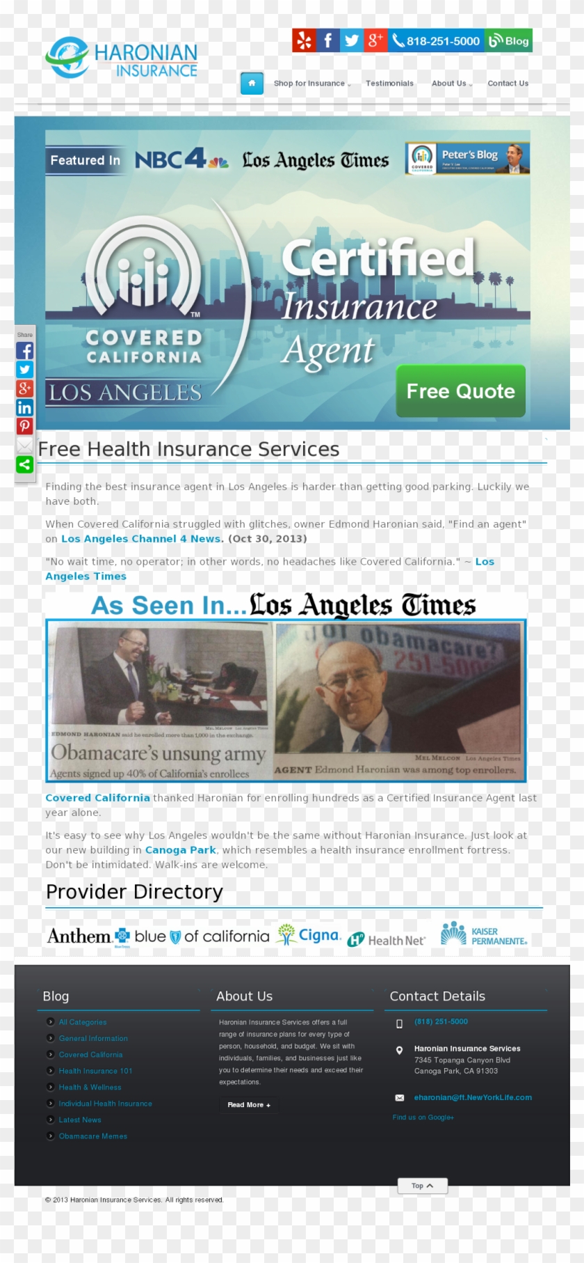 Eharonianinsurance Competitors, Revenue And Employees - Los Angeles Times Clipart #4298424