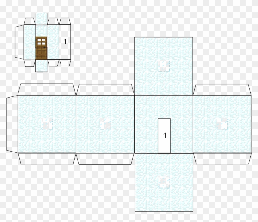Minecraft Igloo And Please Leave Some Nice Comments - Minecraft Paper Blocks Farm Clipart