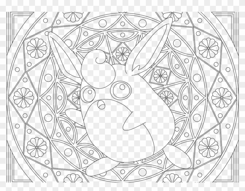 Wigglytuff Pokemon - Mandalas De Pokemon Para Colorear Clipart