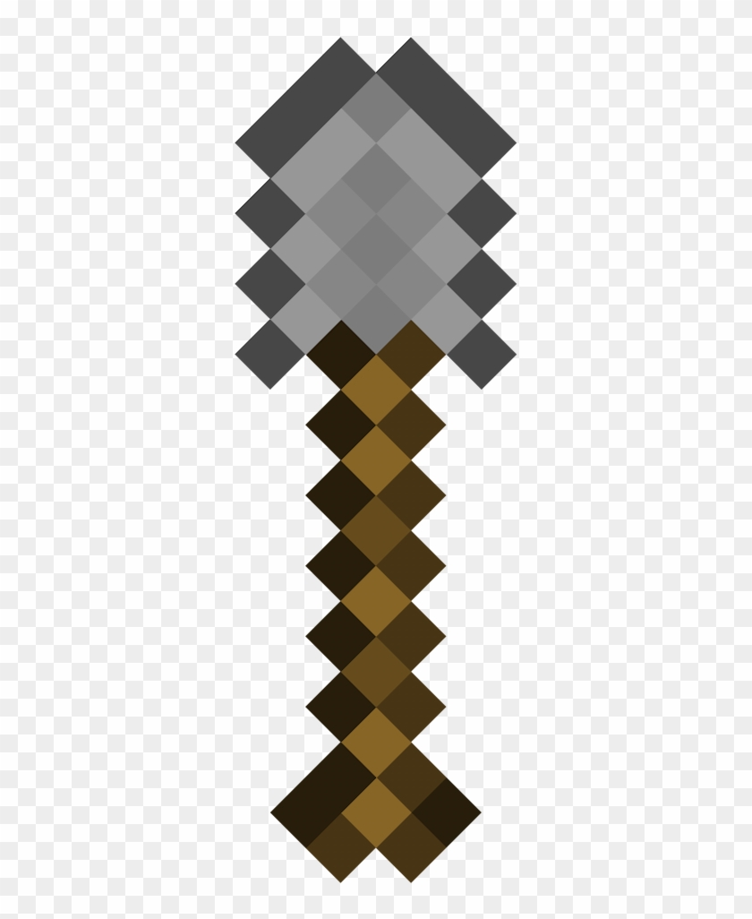 Stone Shovel - Minecraft Diamond Shovel Clipart #4299845