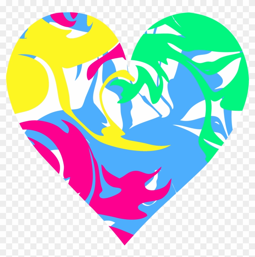 Swirl Heart - Colorful Heart Clip Art - Png Download