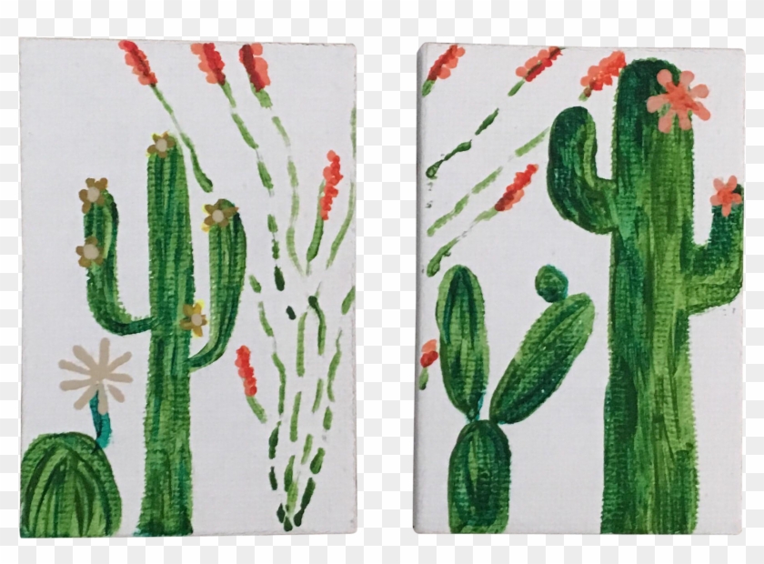 Mini Boho Chic Cactus Paintings Clipart #431014