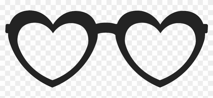 Heart-shaped Glasses Stamp - Heart Shaped Glasses Clipart - Png Download
