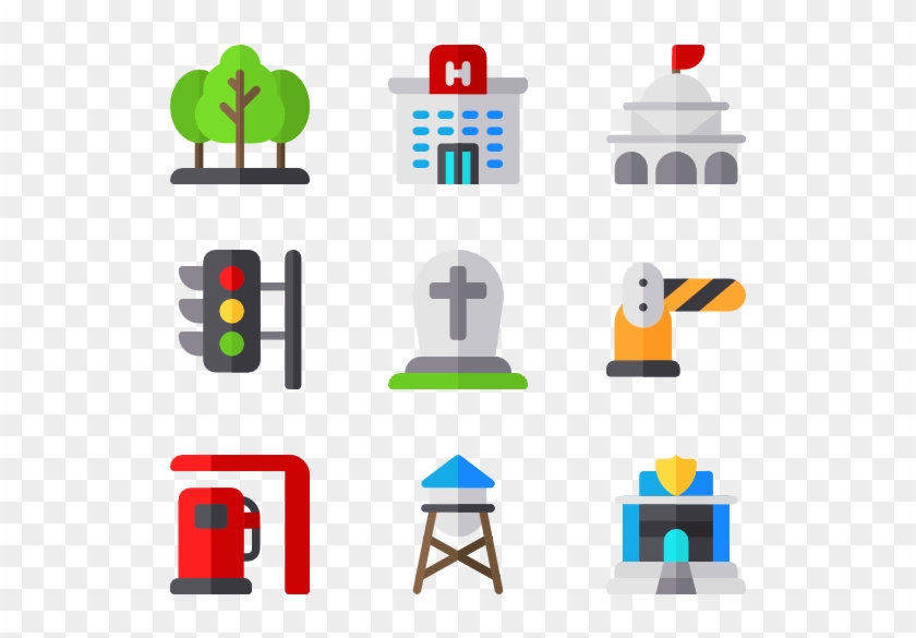 Urban Elements & Buildings Clipart