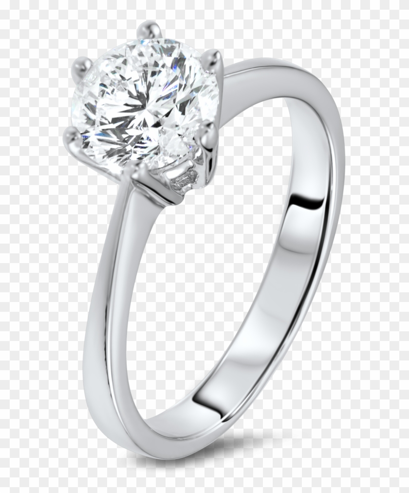 Drawn Diamond Engagement Ring - Engagement Ring Silver Png Clipart #431422