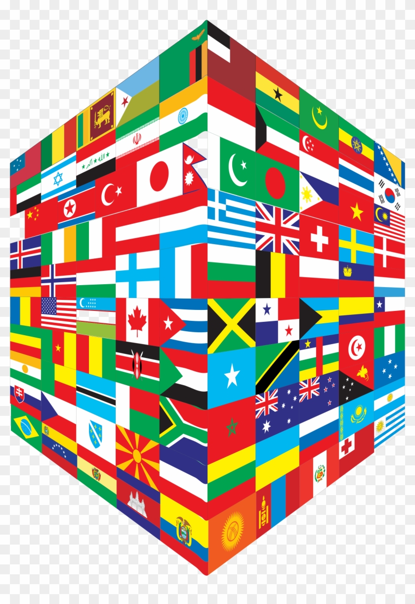 This Free Icons Png Design Of World Flags Cube Clipart #432749
