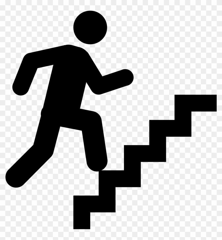 The Icon For "wakeup Hill On Stairs" Shows - Walking In Stairs Icon Png Clipart