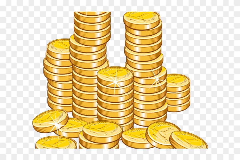 Coin Clipart Raining - Pile Of Coins Clipart - Png Download