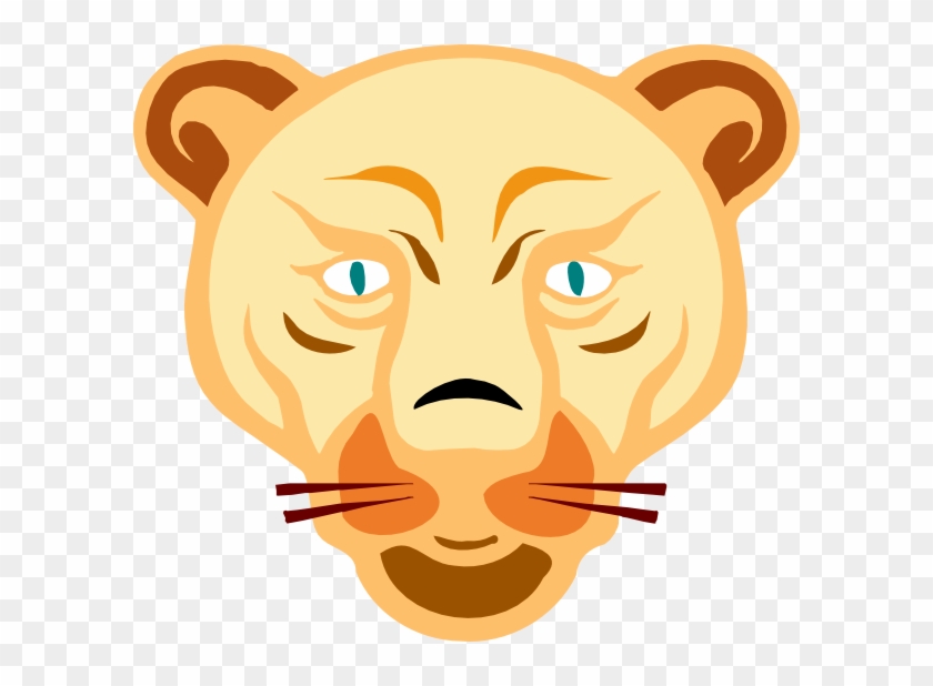 Another Digital Lion Face Svg Clip Arts 600 X 538 Px - Png Download