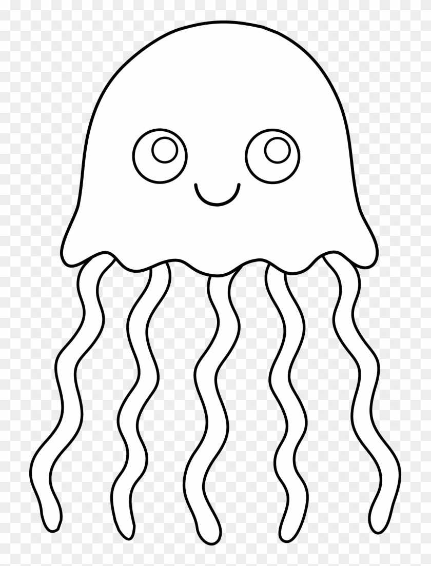 Jellyfish Clipart Printable - Jellyfish Clipart Black And White Png Transparent Png