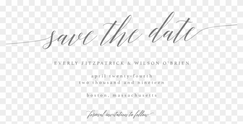 Cursive Save The Date, Script Save The Date, Merlot - Save The Date Cursive Clipart