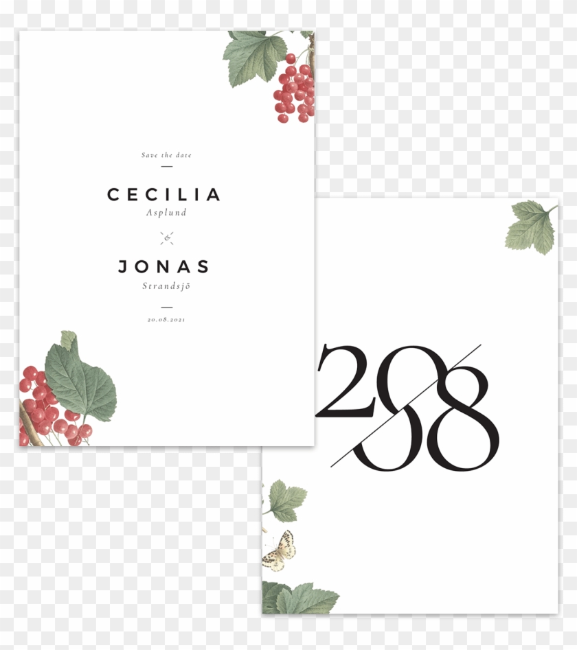 Summer Berries Save The Date - Paper Clipart #433846