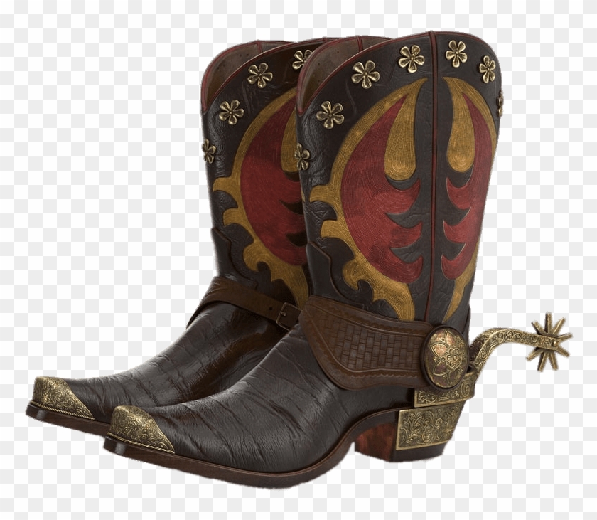Cowboy Boots With Spurs Clipart #434507