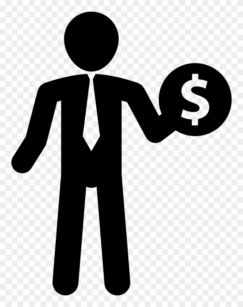 Png File Svg - Businessman And Money Icon Clipart