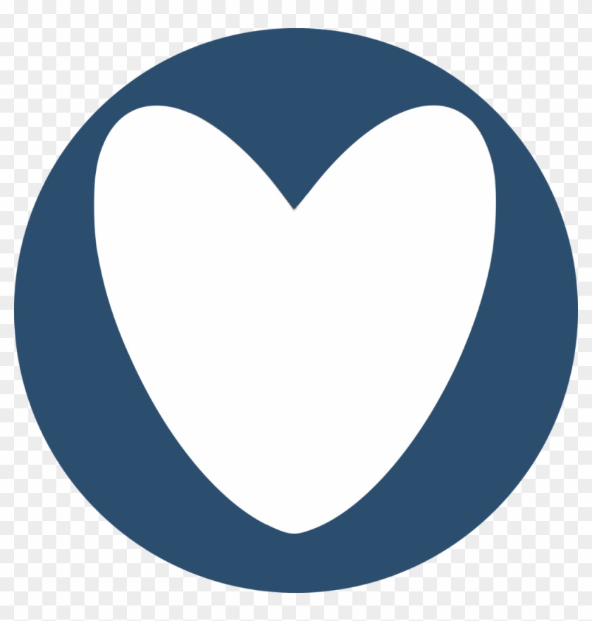 Mission Initiatives Blue Heart Circle - Circle Clipart #434781