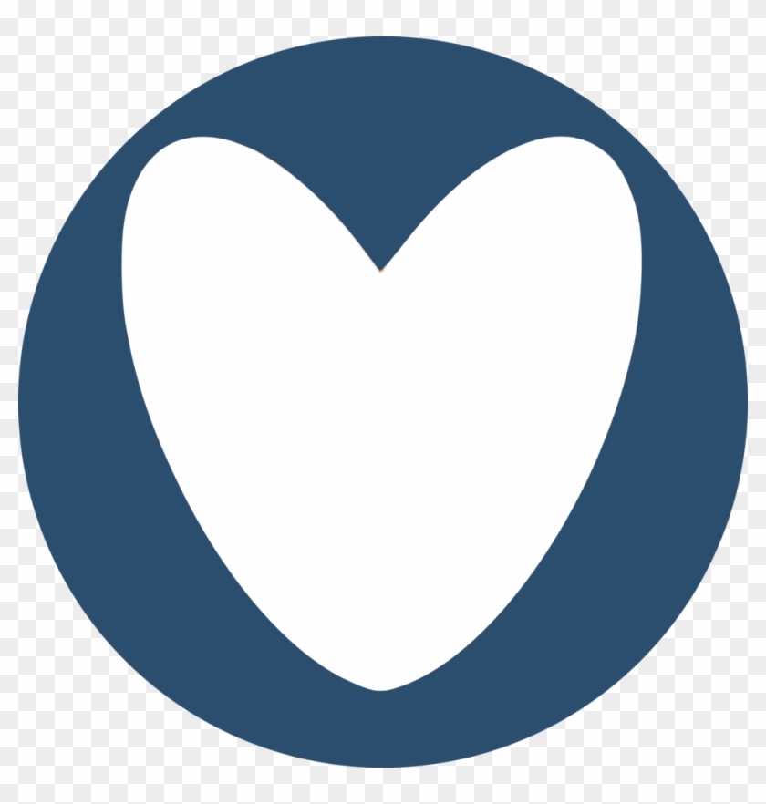 Mission Initiatives Blue Heart Circle - Circle Clipart