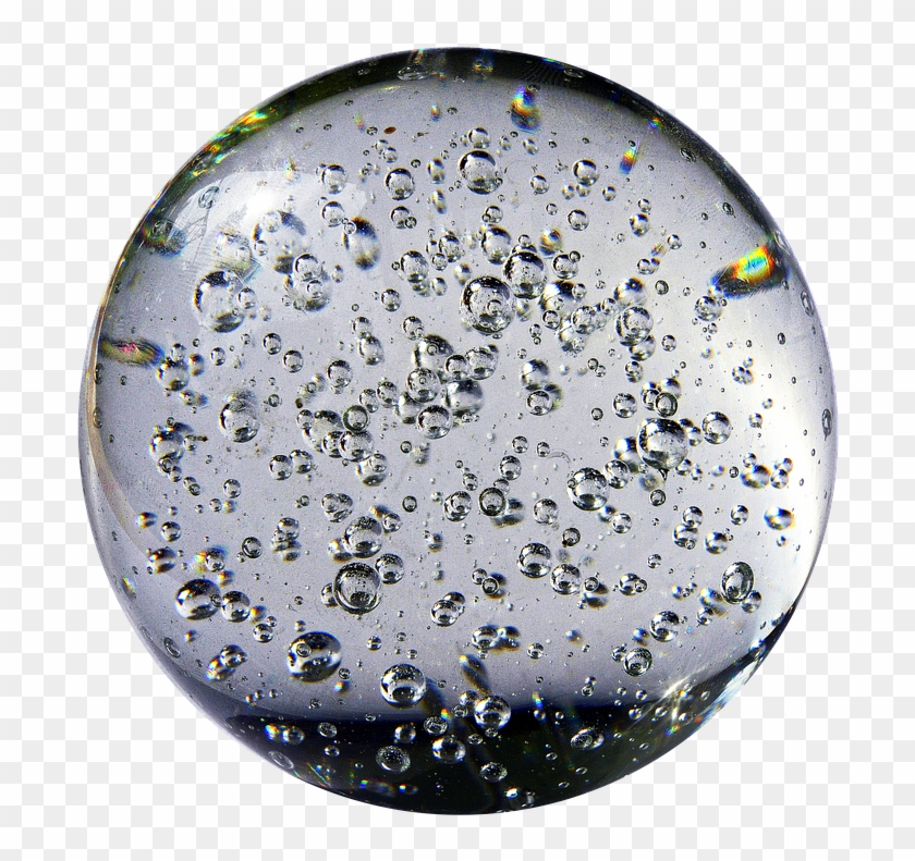 Glass Ball, Blow, Air Bubbles, Ball, Crystal Ball - Crystal Ball With Air Bubbles Clipart #434917