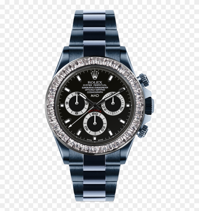 Daytona Blue Rainbow - Rolex Daytona Black Leather Clipart #435047