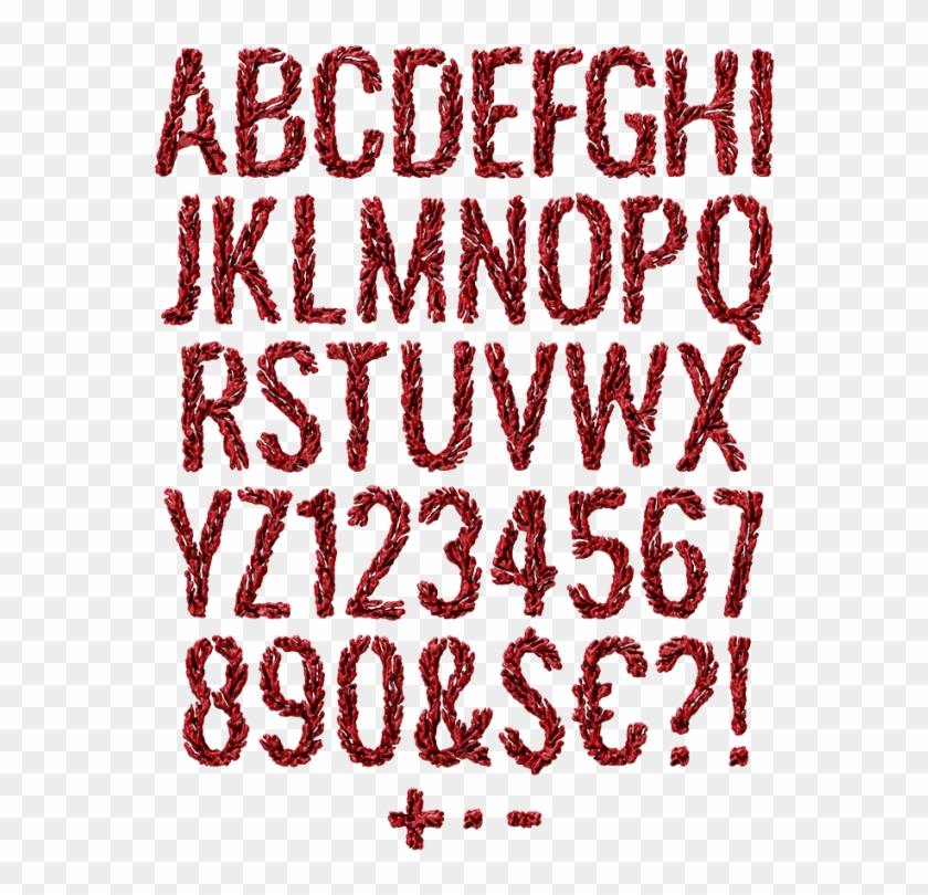 Red Coral Font - Font Clipart
