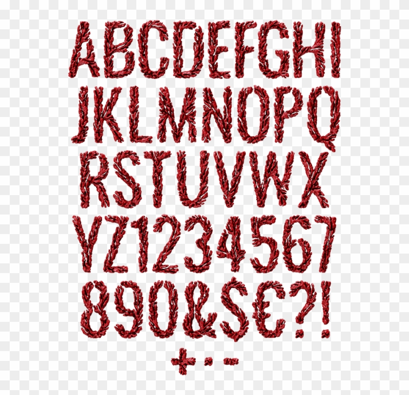 Red Coral Font - Font Clipart #435085