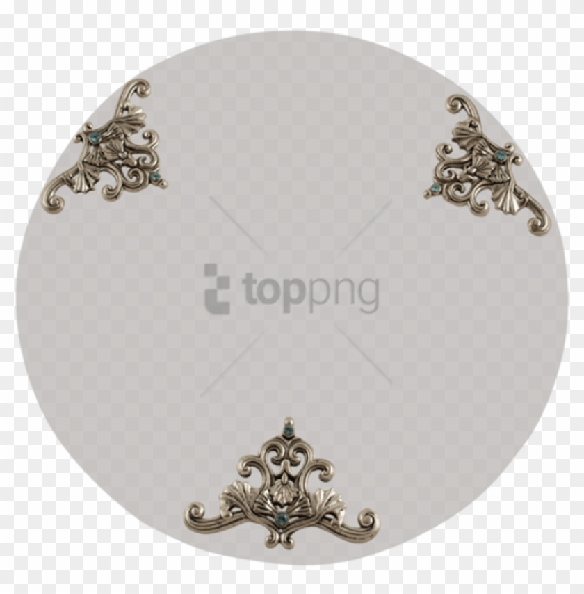 Quest Collection Silver Filigree & Glass Tray Clipart #435332