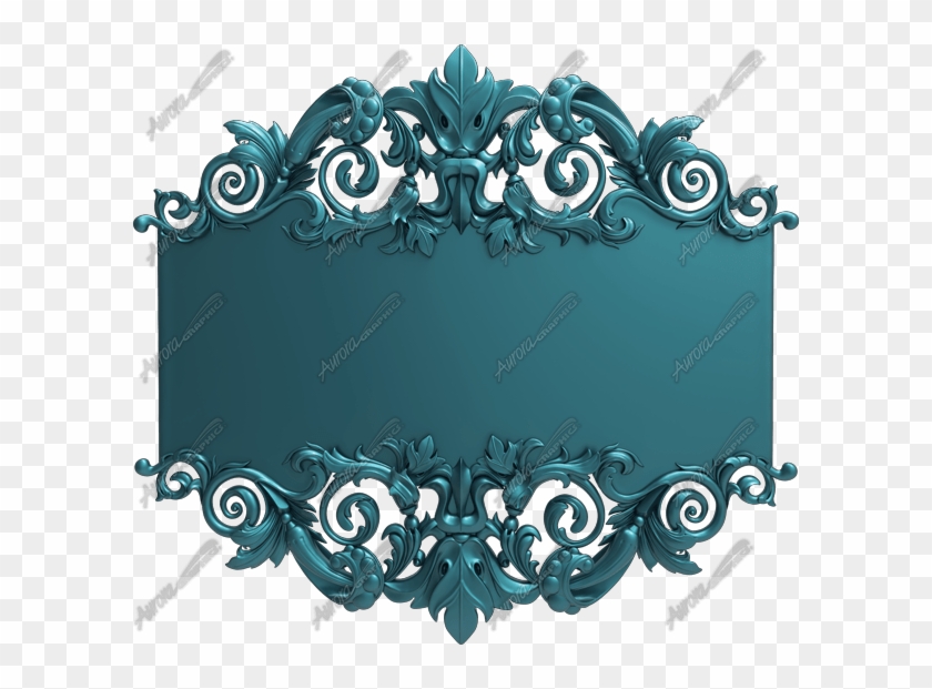 Filigree Sign Blank Square - Illustration Clipart