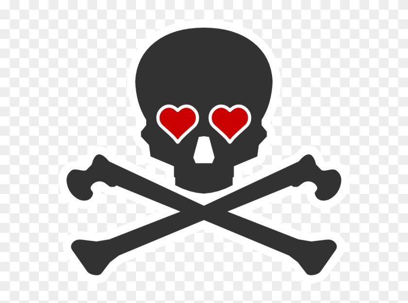 Skull And Crossbones Heart Clipart #435949