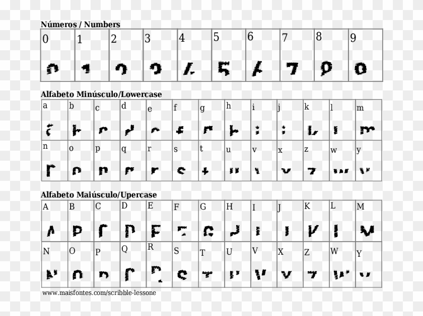 Font Details Scribble Lessone - Font Engravers Old English Clipart #436028