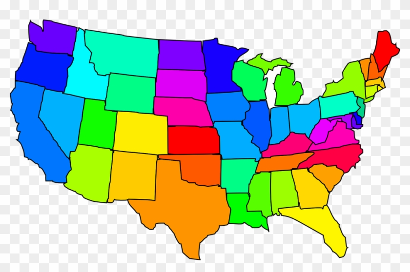 Us Map Clipart - United States Clipart - Png Download