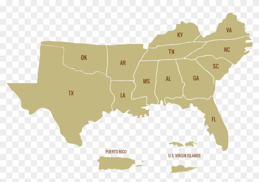 Map Southern States 636136231798973584 1979108747 Of - Do Hurricanes Occur In The Us Clipart #436239