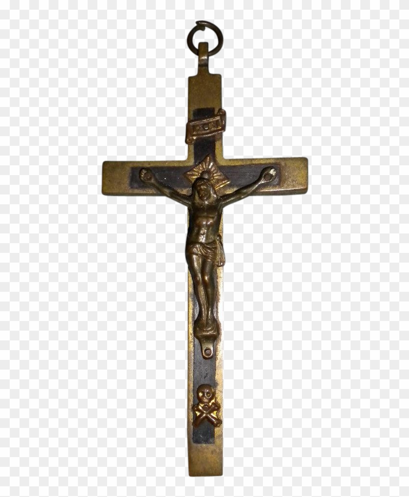 Crucifixes With Skull And Crossbones - Crucifix Clipart