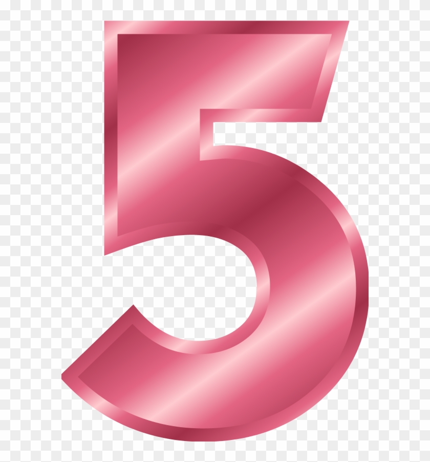 Number 5 Png - Number 5 Color Pink Clipart #436416