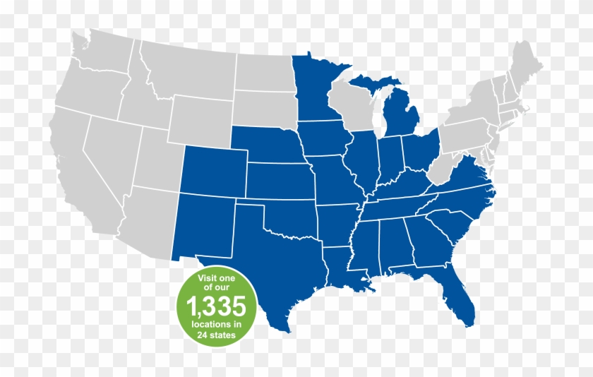 Murphy Usa - Red And Blue States 2019 Clipart