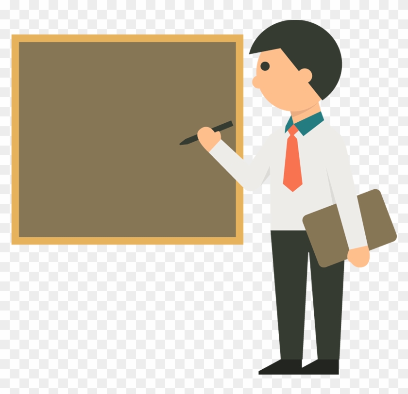 Picture Library Stock Board Clip Writting - Writing On The Board Cartoon - Png Download #436731