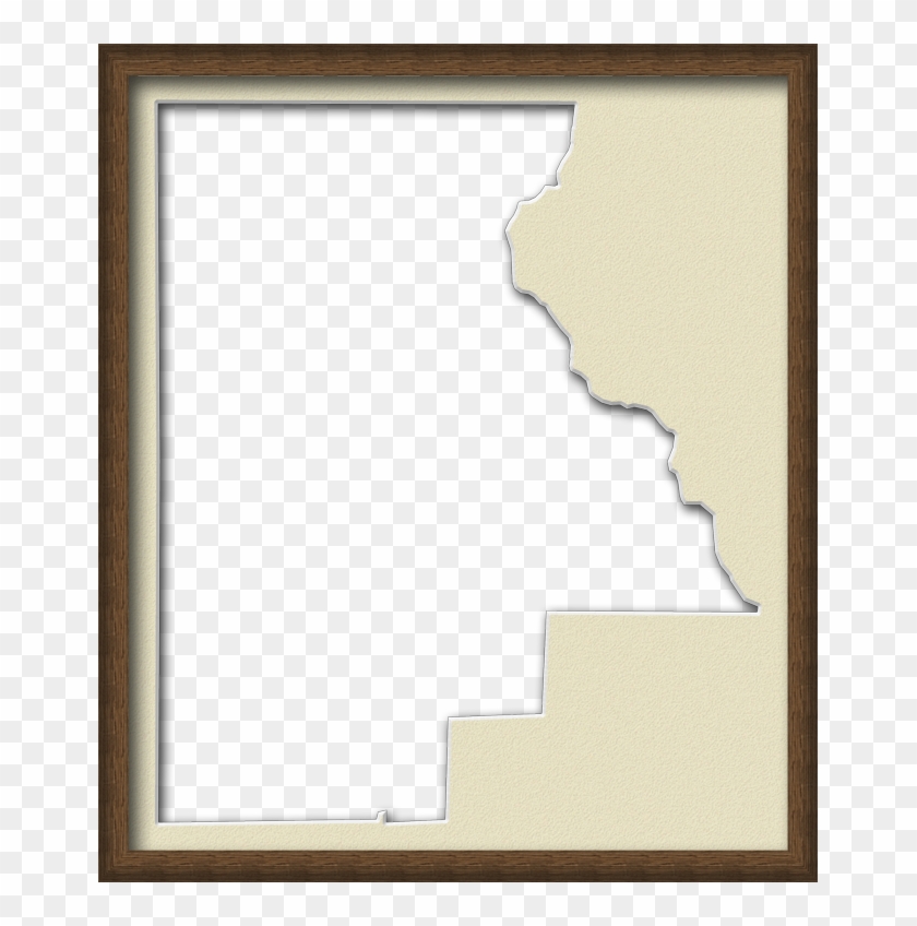 A Map Of Highlands With A Wood Picture Frame With A - Wood Clipart