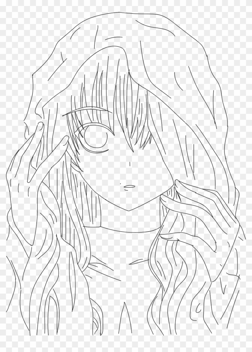 Anime Sketch Illustrator - Lineart Anime Clipart #437277