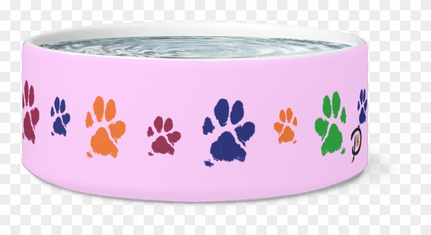 Dog Paw Print Bowl - Bracelet Clipart