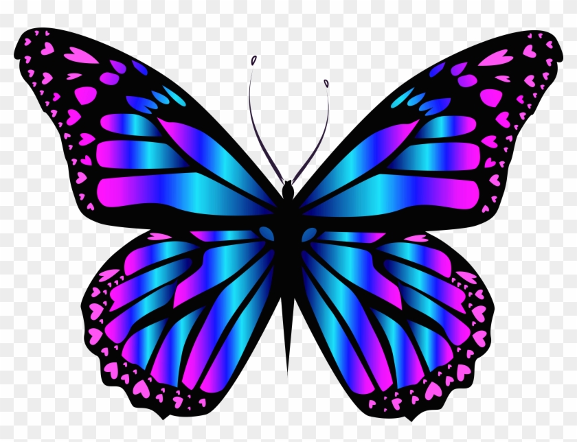 Butterfly Images, Butterfly Clip Art, Butterfly Painting, - Blue Butterfly - Png Download #438252