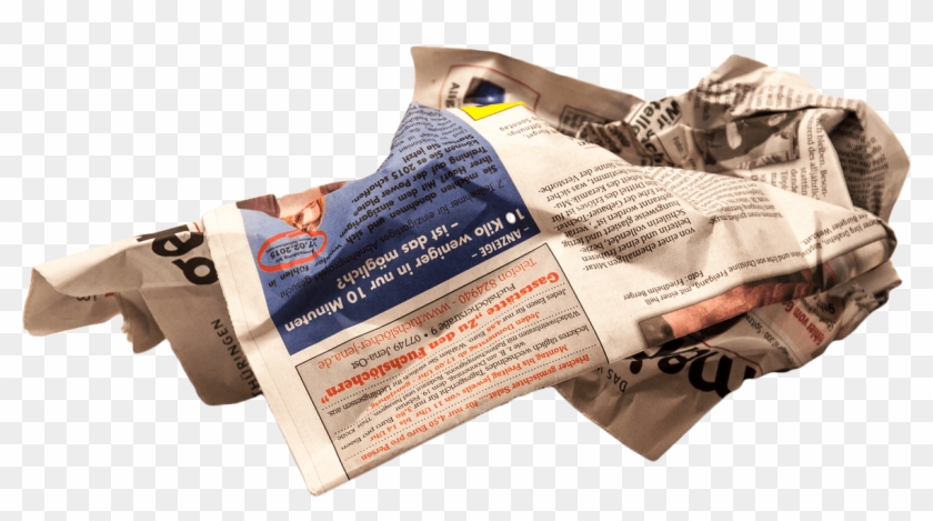 Newspaper Wrinkled - Zerknüllte Zeitung Clipart #438253