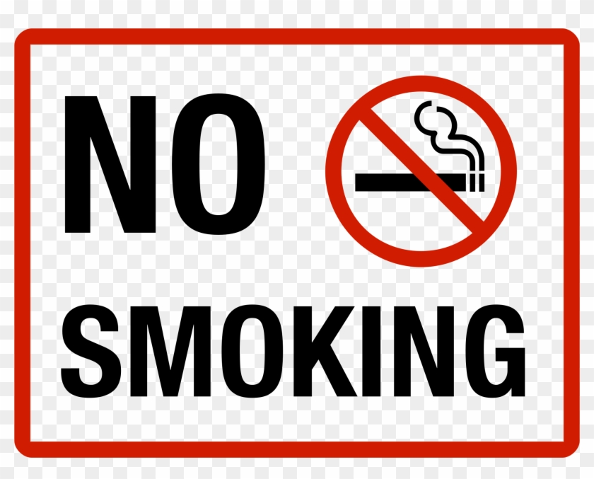 No Smoking Icon And Text - No Smoking Sign Png Clipart
