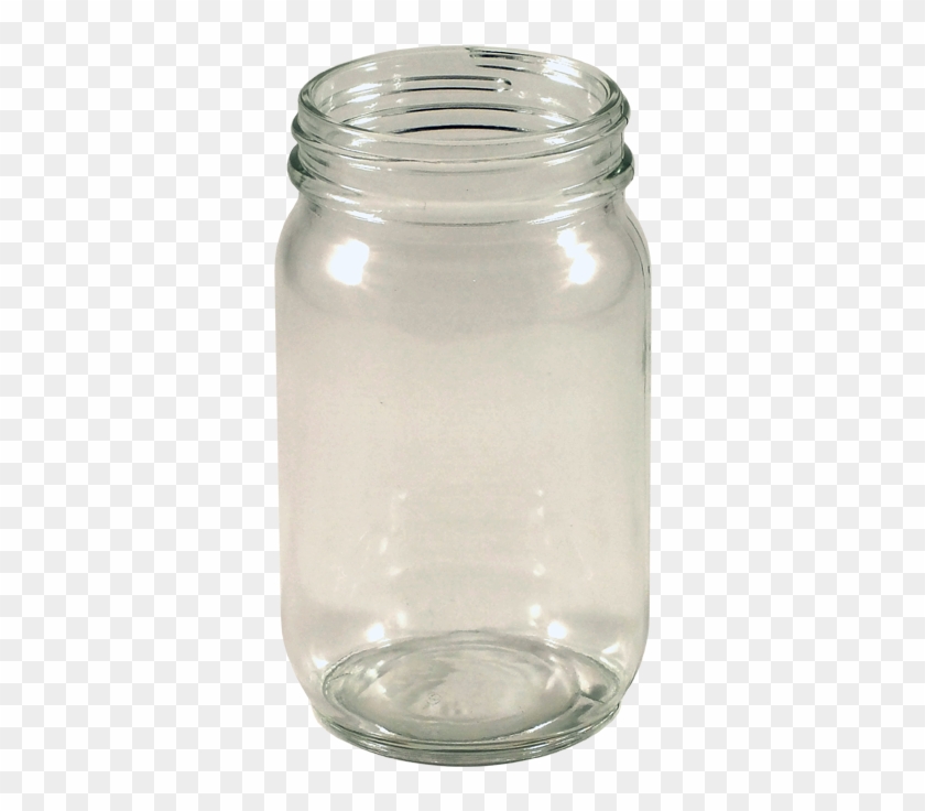 8 Oz Clear Glass Economy Jar - Glass Bottle Clipart