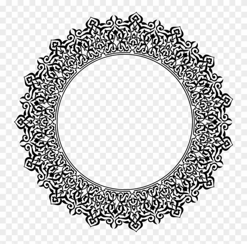 Ornament Decorative Arts Picture Frames Islamic Art - Islamic Circle Frame Png Clipart #439212