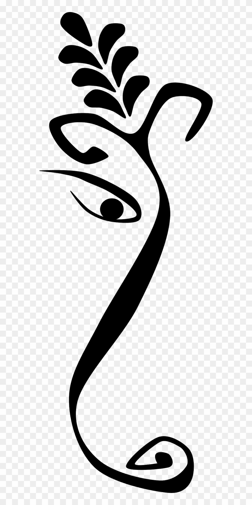 Drawing Ganesha Line - Ganesh Clip Art Png Transparent Png