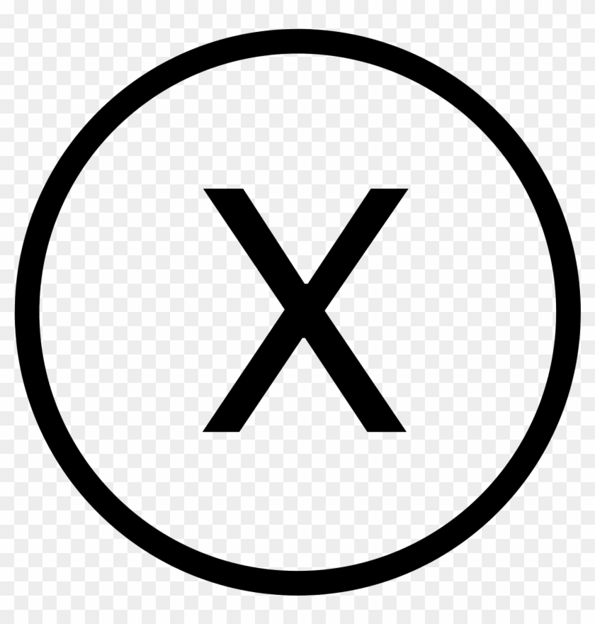 Xbox X Icon - White Number On Black Circle Clipart