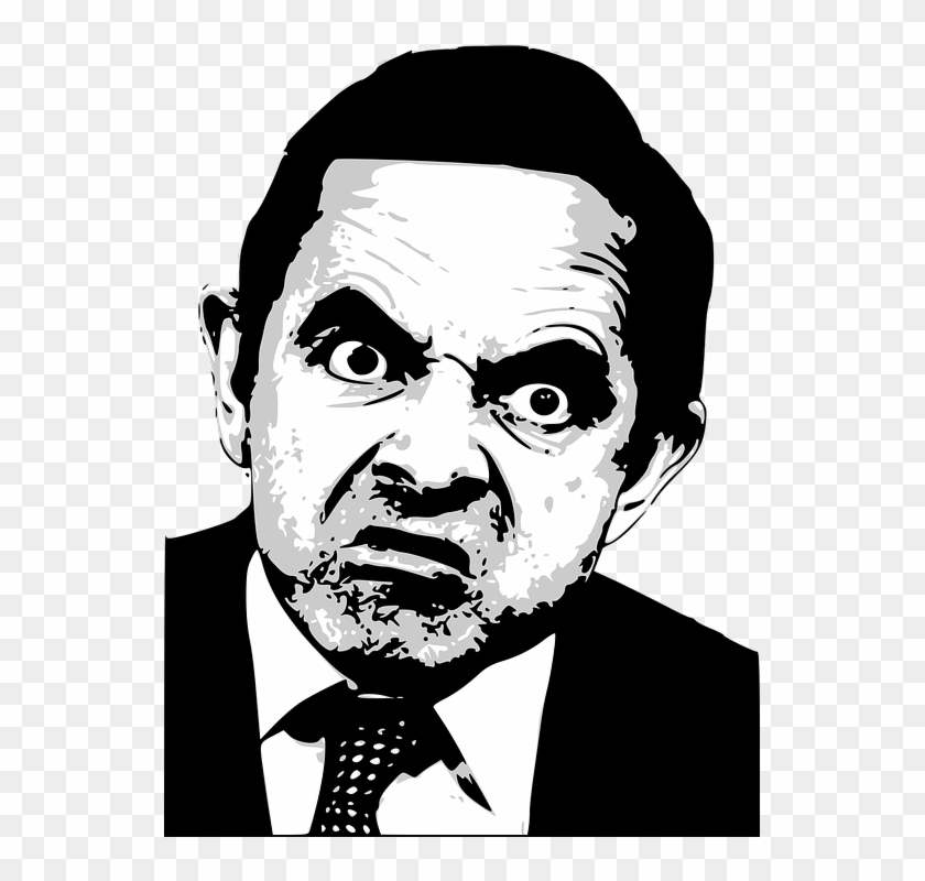 Rowan Atkinson - Black And White Mr Bean Clipart #439719