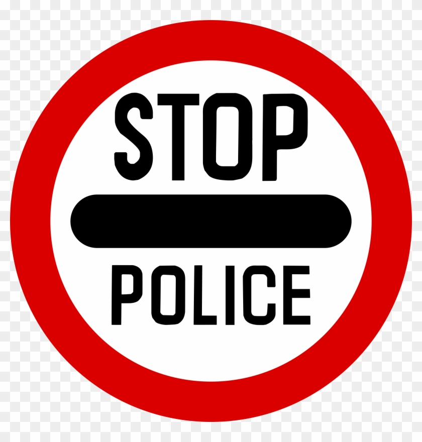 Open - Police Check Point Signs Clipart