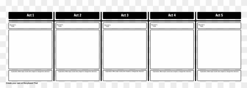 Character Evolution Template - Storyboard For A Play Clipart