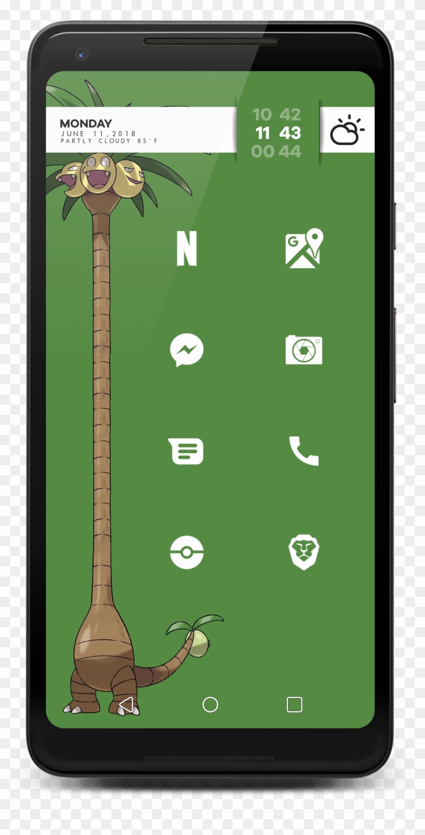 [theme] Long Boy Alolan Exeggutortheme - Facebook Messenger Clipart #4300177
